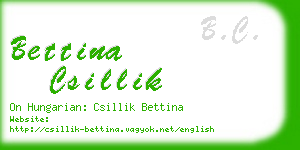 bettina csillik business card